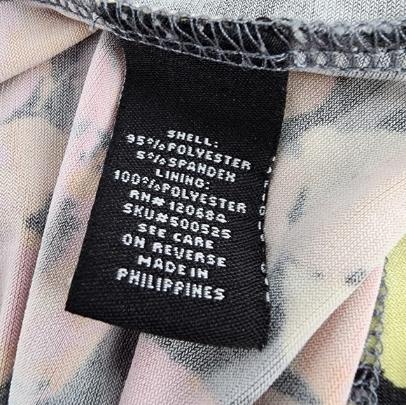 Torrid Grey Orange Hawaiian Floral Tube Top‎ Maxi Dress Size 1 - Picture 10 of 11